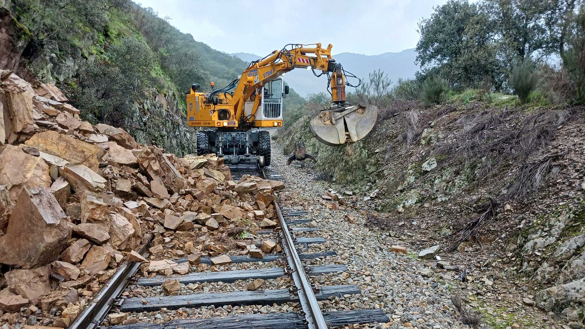 Railway rockfall