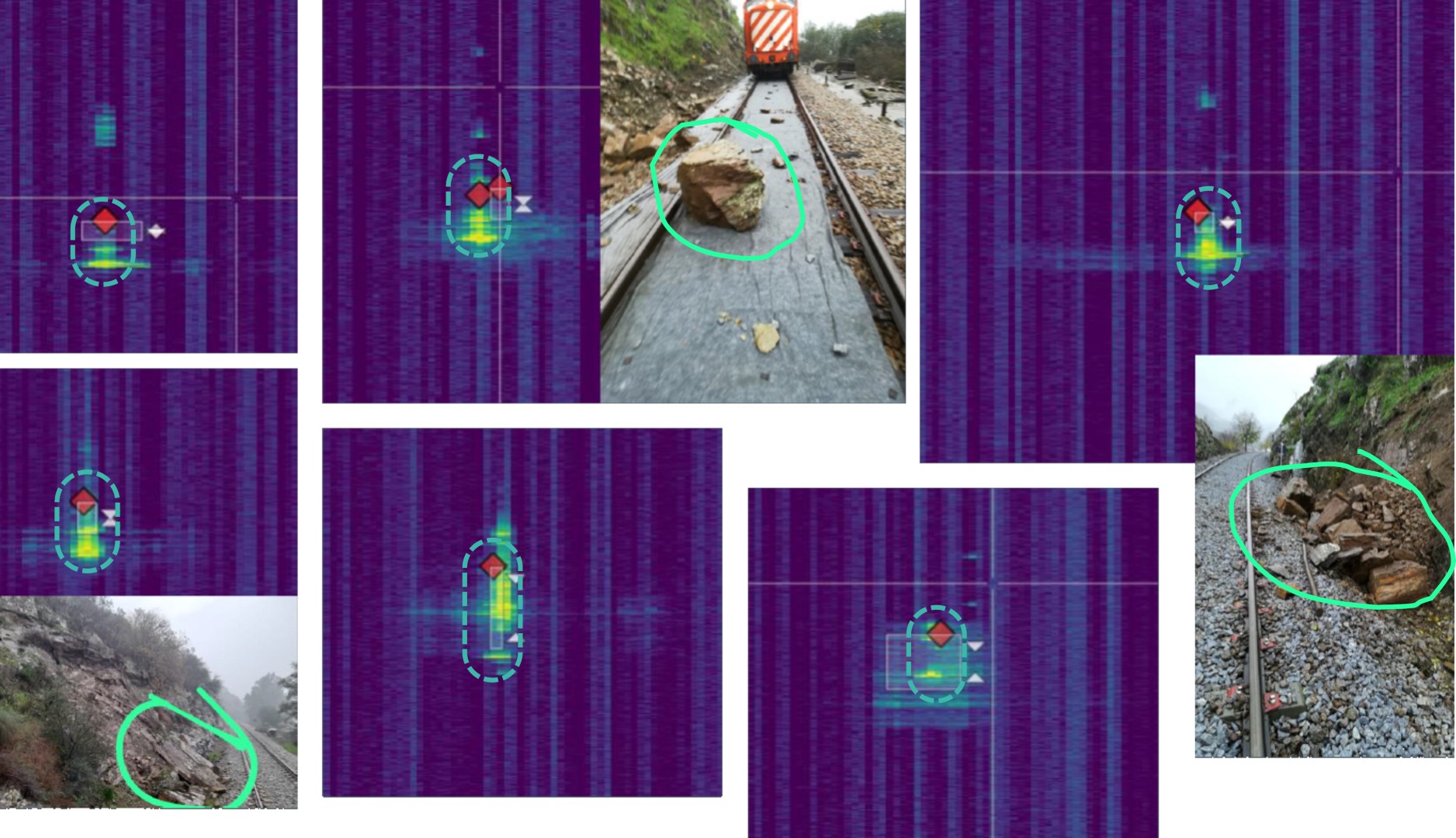 Data and photos of railway rockfalls