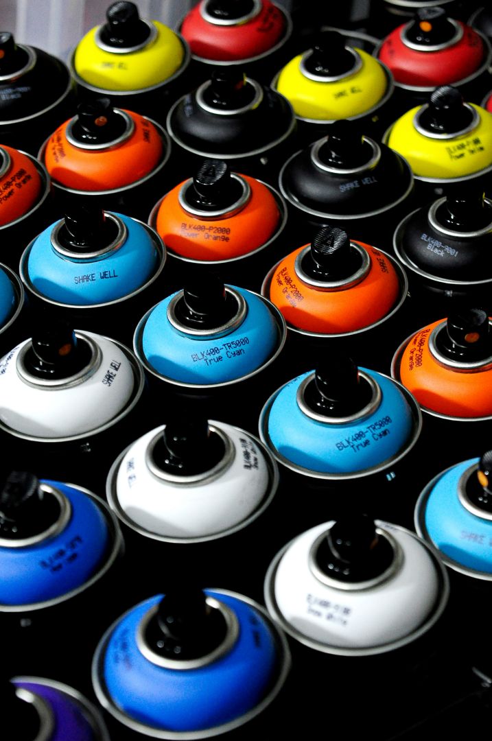 Spray cans uses for graffiti
